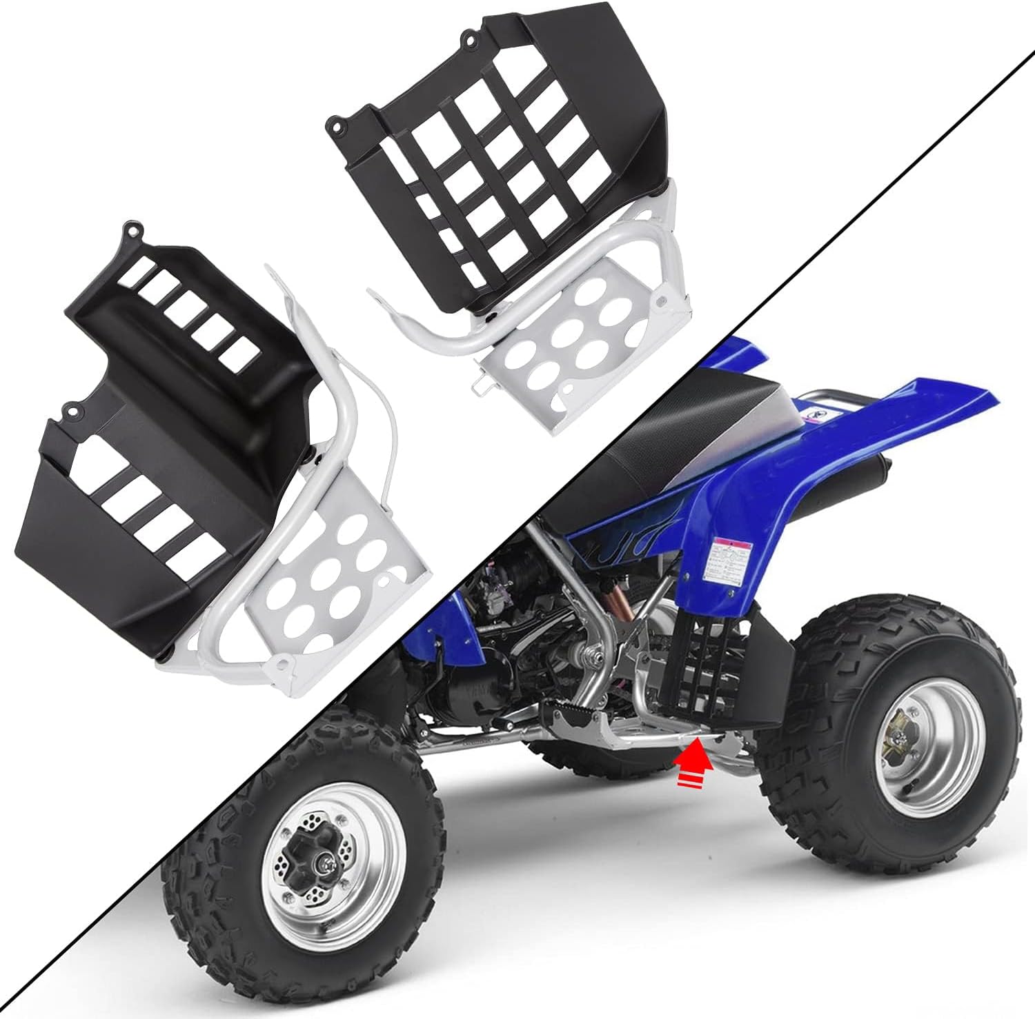 NIXFACE Heel Guards Nerf Bars Fit for 19872006 Yamaha Banshee（L+R) Automotive