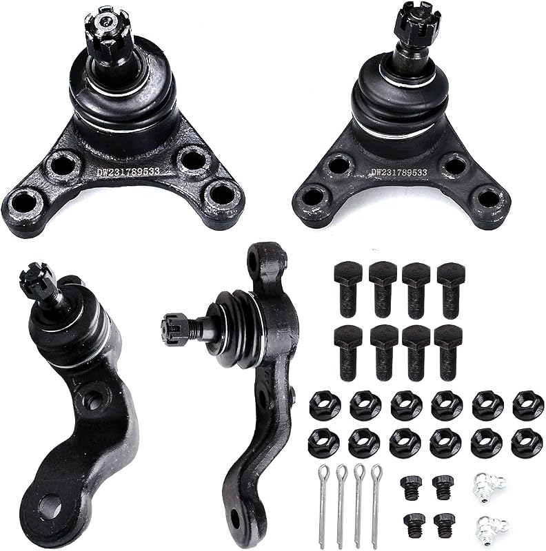 Ball Joints Upper & Lower Front Kit for Toyota Tacoma 1995-2004 RWD | 4pc Front Upper Lower Ball Joint K90256 K90257 K90260 K90261 for Tacoma 1995-1997 RWD & 1998-2004 2.4L & 1998-2004 RWD 3.4L