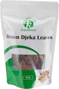 KOPABANA Brown Djeka Leaves | ogymama | Alchornea Cordifolia Dry Leaves | Christmas Bush | V steam Herbs | Yoni Care 1.5 oz