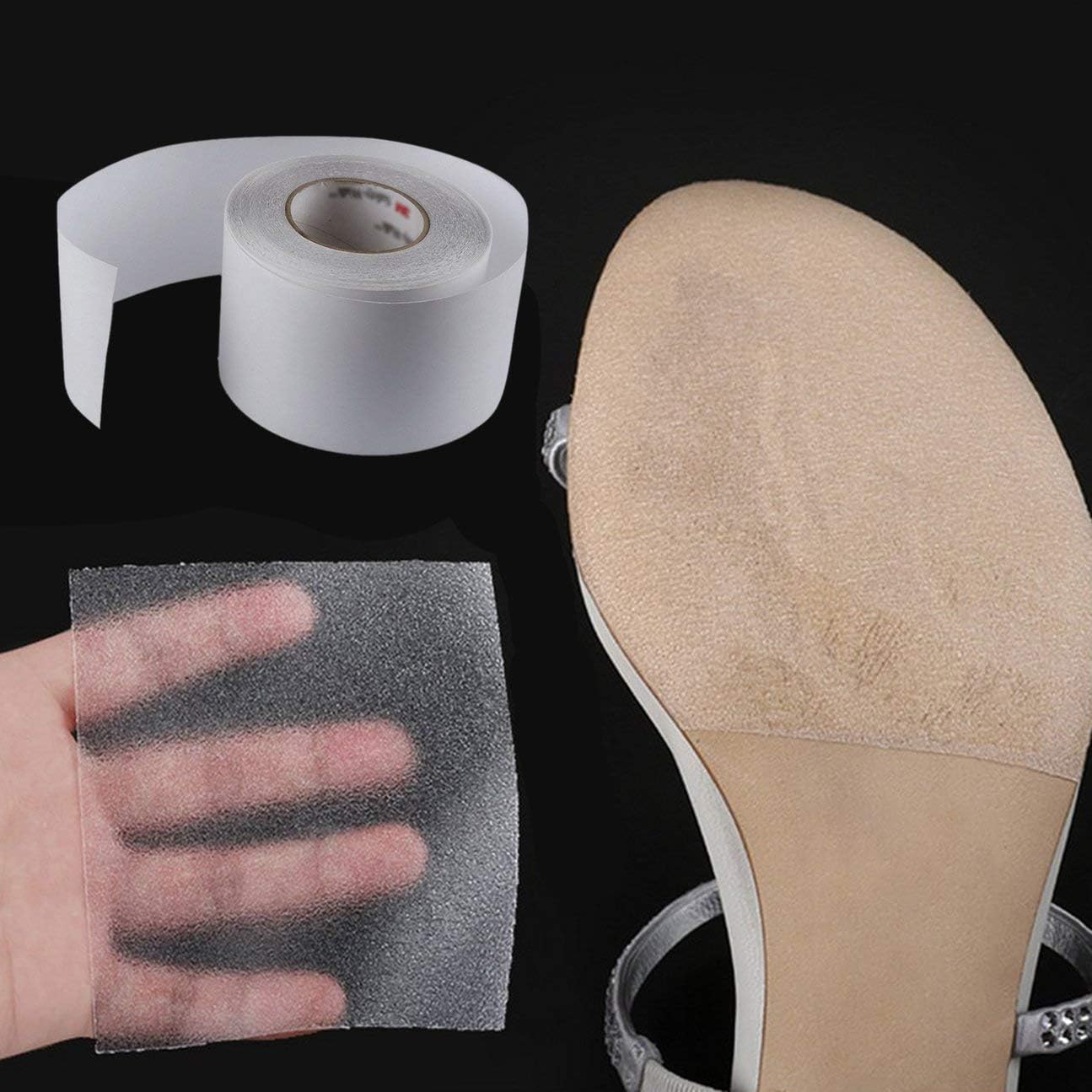 MachinYester Sole Sticker Crystal Clear Self-stick Pads Sole Protector Shoe Bottoms Slip Resistant Shoe Sole Cover Forefoot Stickers transparent