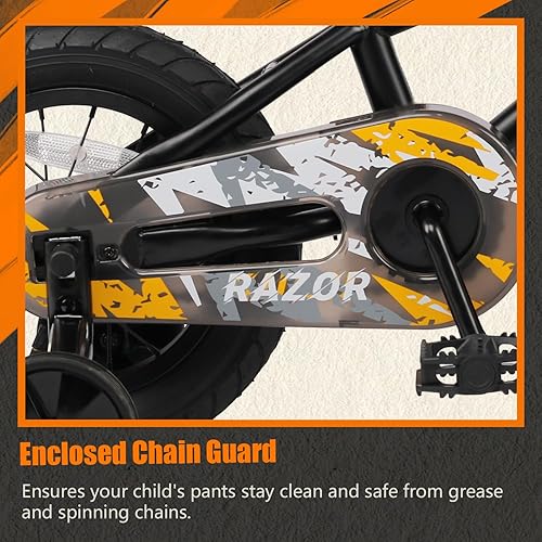 Miniatura 7 de Glerc Bicicleta para niños de 1 a 8 años, bicicleta para niños de 12 a 16 pulgadas, estilo BMX, con ruedas de entrenamiento, bicicleta para niños y