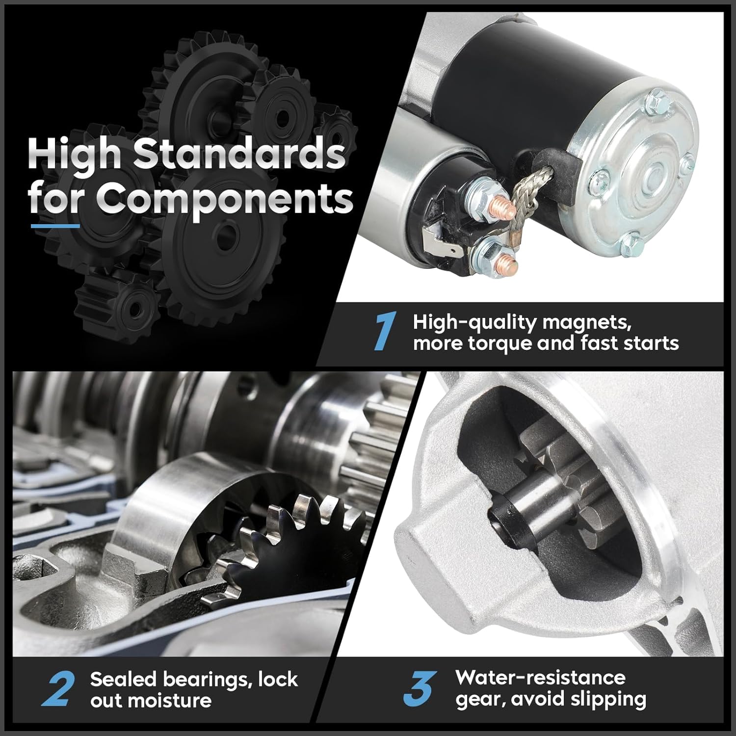 19057 New Starter for Suzuki Grand Vitara 2.7L 2006-2008, XL-7 2.7L 2006 Replaces# M000T21771, M000T21771SZ, 31100-65J30, 31100-65J30REM for Chrysler