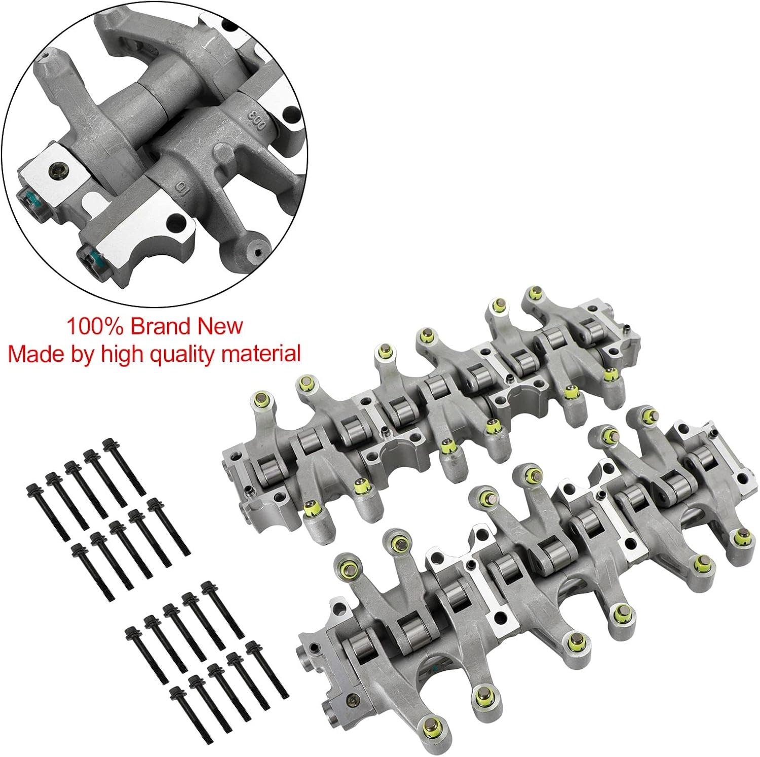 2PCS Engine Rocker Arm and Shaft Assembly 4892293AA 4892293AB 4892293AC fit for Dodge 2005-2010 Charger V6 3.5L Both Intake & Exhaust