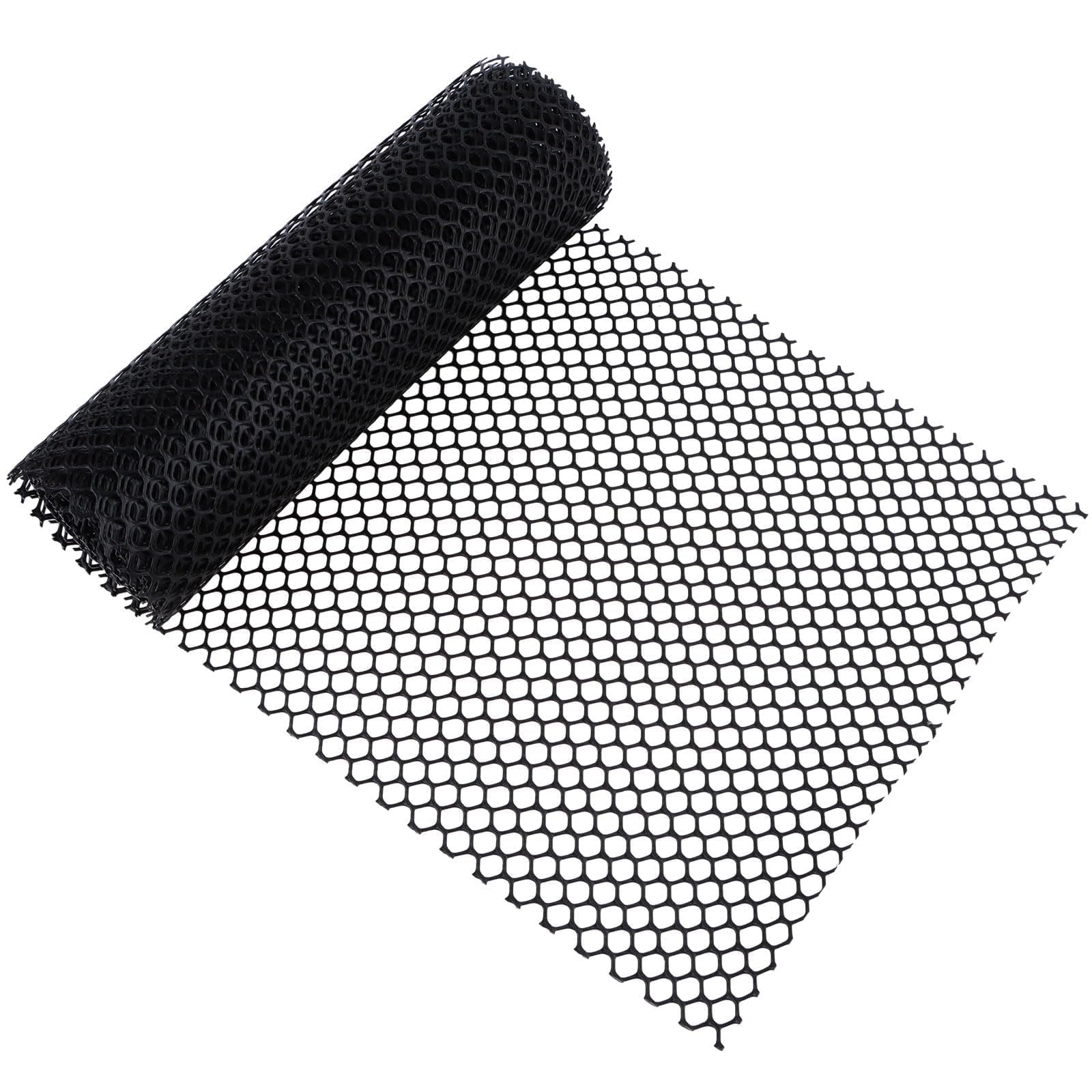 Ruiyele Black 40Cm X 5M Chicken Mesh Fence Roll Garden Net Fence Plastic Fence Mesh Netting Poultry Breeding Netting Garden Balcony Protection Net For Home Décor And Gardening Yard, 1.2Cm Diameter