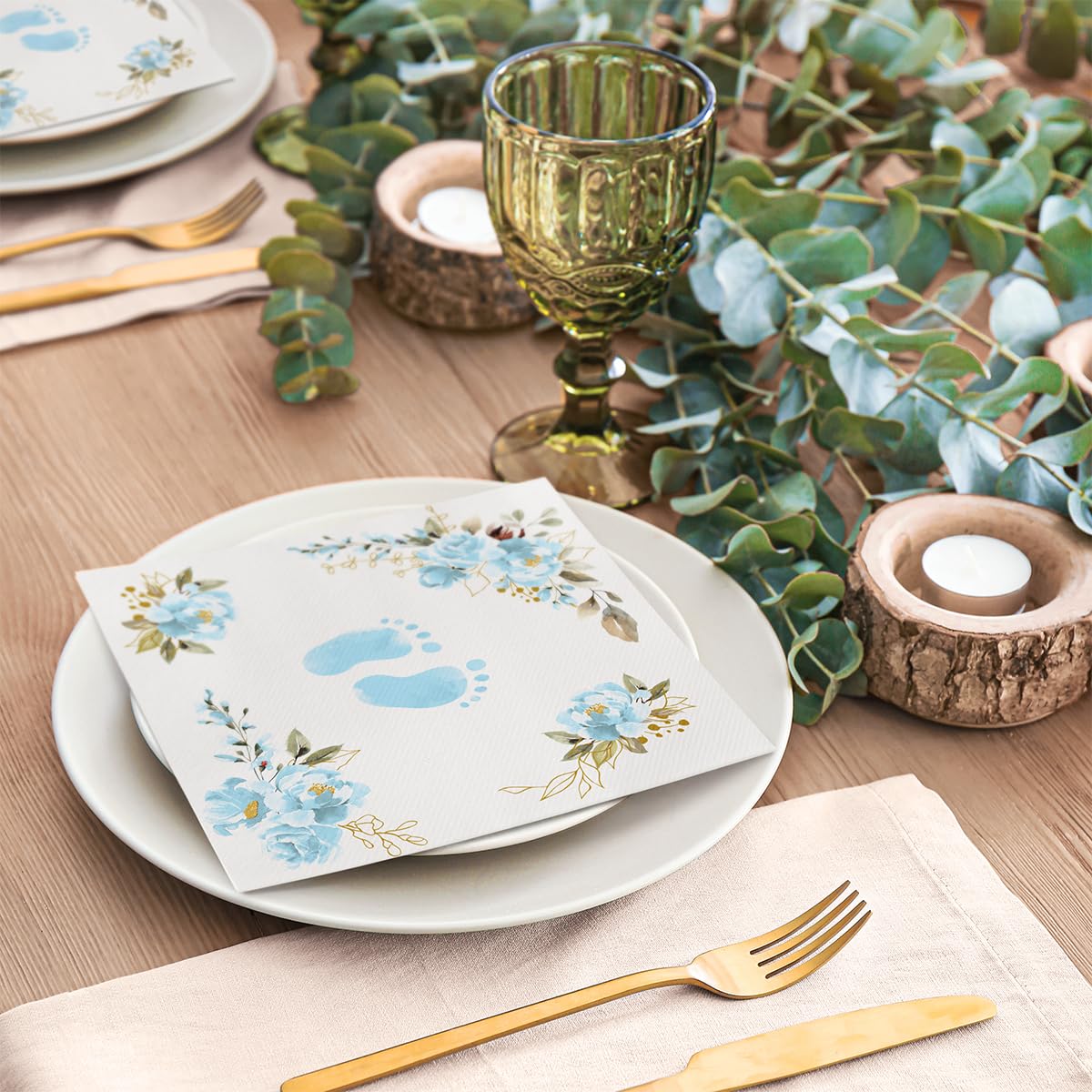 Tovaglioli Di Carta Airlaid 40x40 Cm - Confezione Da 50 Per Comunione, Battesimo E Feste - Foto 4