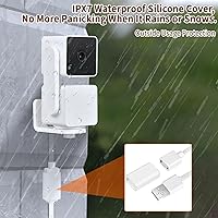 Vista 5 de Paquete de 2 cables de extensión USB de 25 pies compatibles con WYZE Cam Pan V3/V3 Pro/V2, Cam V4/V3, Cam OG/V2, cable de carga de extensión