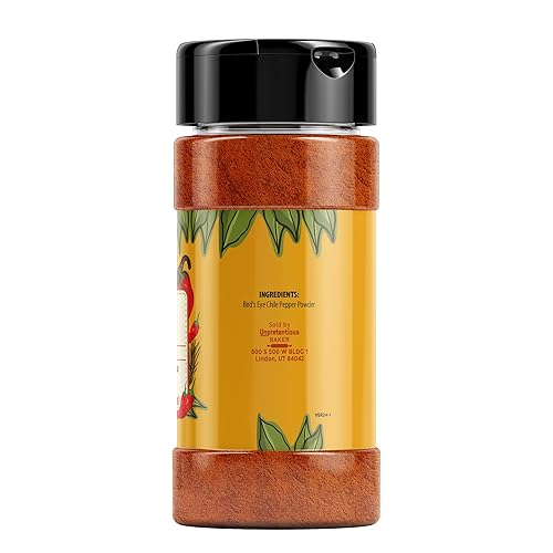 Miniatura 2 de Unpretentious Bird's Eye Chile Pepper Powder, 4 oz, Chile tailandés, 50,000-100,000 SHU, cocina del sudeste asiático