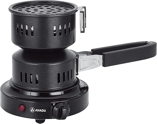 Miniatura 2 de AHADU Quemador de carbón eléctrico de alta calidad, iniciador de carbón de coco Hibachi, control inteligente de sobrecalentamiento. Disco de carbón