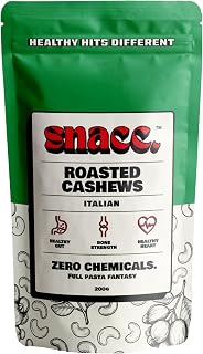 Snacc Italian Herb Roasted Cashews 200g | Savoury Masala Kaju Dry Fruit | Crunchy Premium Cashew Nuts | Protein-Rich | Zer... Price In India