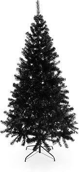 Perfect Holiday 4 Black Canadian Pine Christmas Tree | 291 Tips, Dia 30" | Includes Metal Stand PVC-4BLK