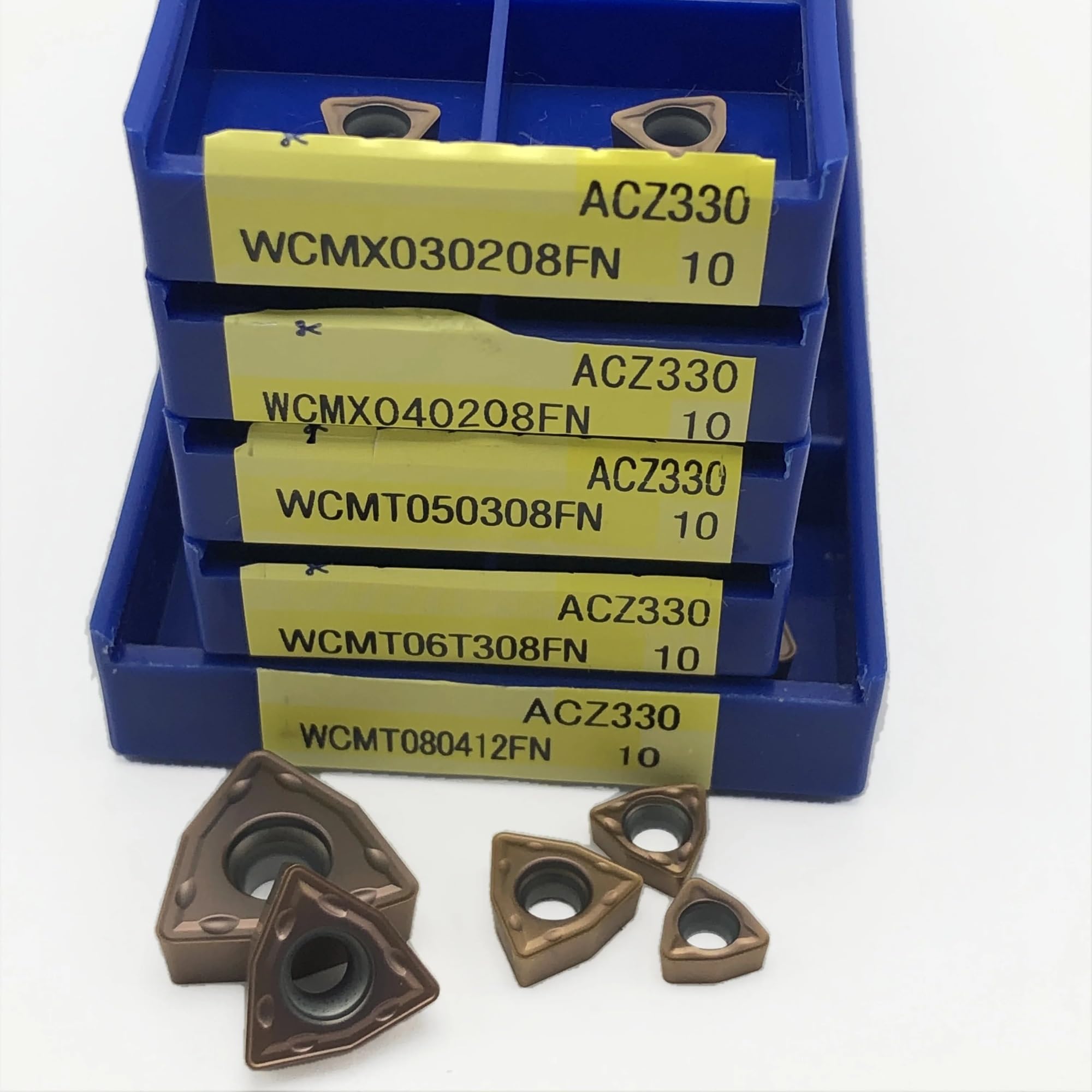 Herramienta De Corte Torno CNC Hoja Taladro 10 Piezas(WCMT080412FN ACZ330)