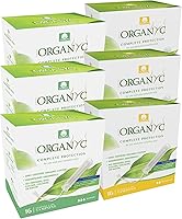 Organyc 100% Organic Cotton Tampons with Plant-Based Eco-Applicator - Regular + Super Flow Bundle, 96 Count (6 Packs)