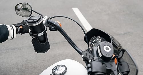 Miniatura 2 de LEXIN LX-C3 - Portavasos para motocicleta con soporte giratorio de 360°, soporte de bebida grande para barco con canasta, soporte de manillar