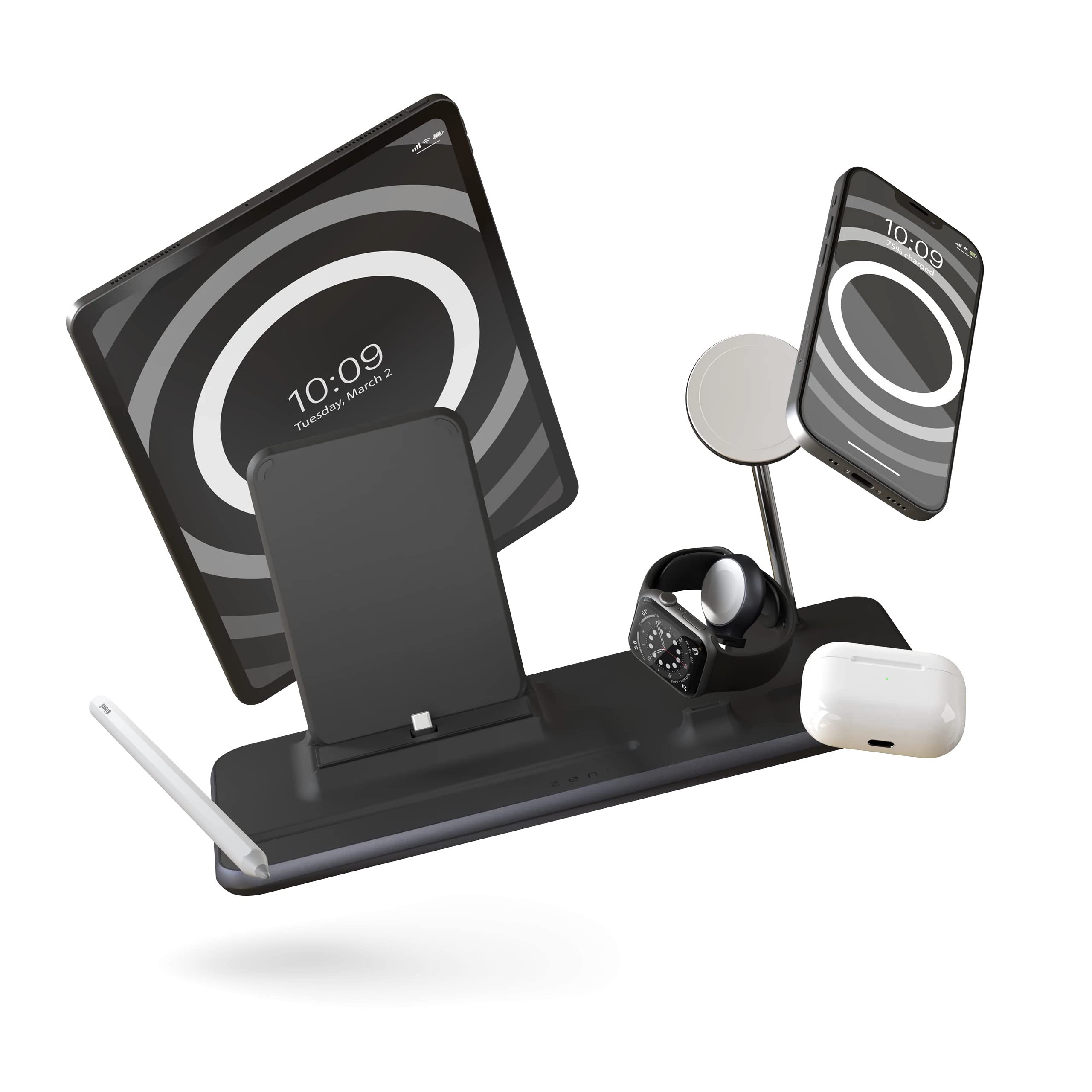 Zens 4-in-1 iPad + MagSafe Wireless Charging Station, Fast Charge for iPhone 12 & Up - Image 4