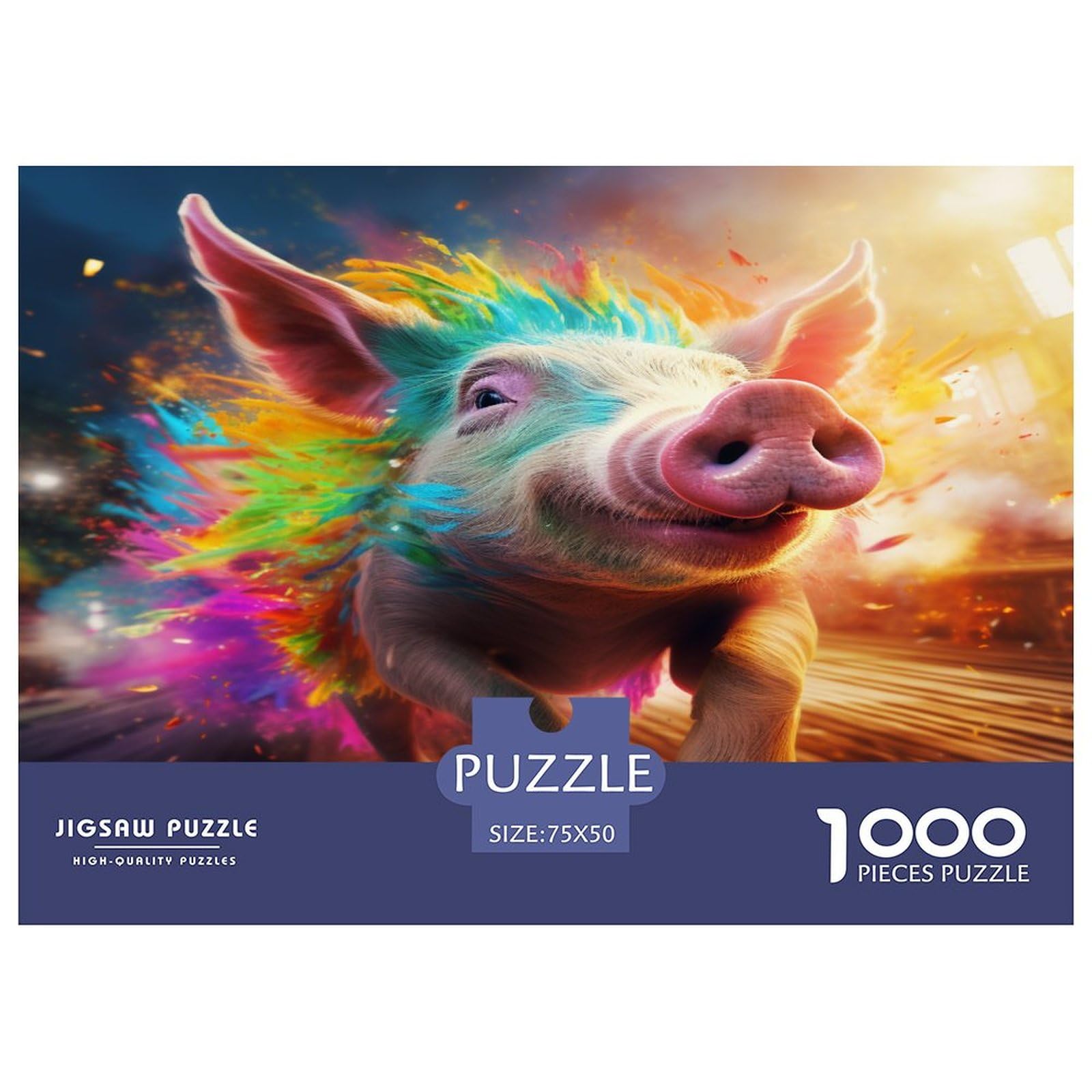 PigBangbang 1000‑Piece Wooden Jigsaw Puzzle – Lausanne Switzerland City Houses, Premium Basswood - View #8