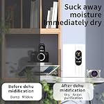 Déshumidificateurs pour la maison Damp Petit silencieux Air Déshumidificateur avec télécommande 2500ml Intérieur Portable déshumidificateur électrique Smart Auto-Off pour Damp Maison Chambre Salle de bain Armoire Bureau