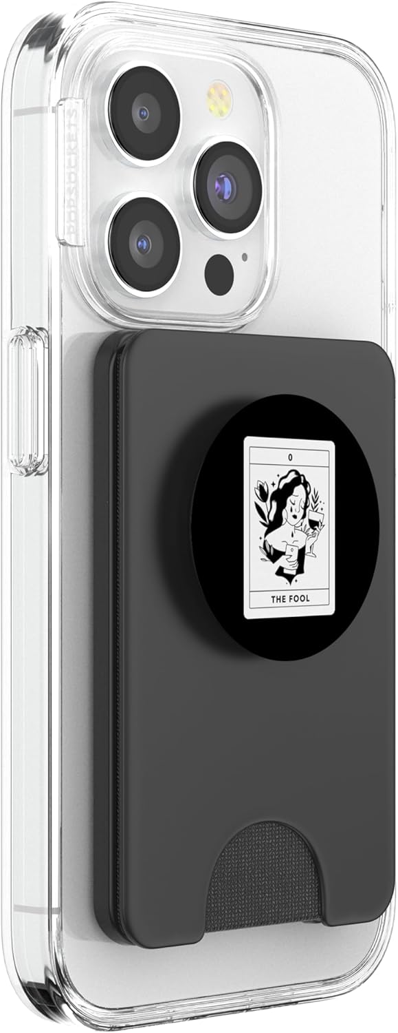 The Fool Tarot Card Occult Cosmic Wanderer Goth PopSockets PopWallet for MagSafe