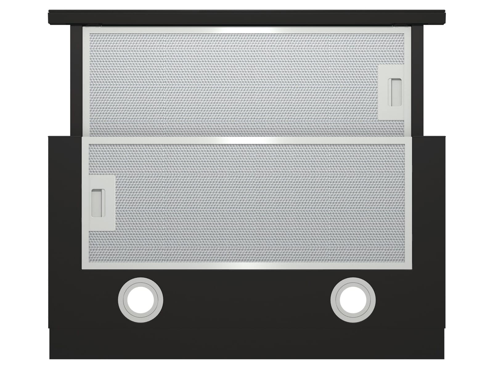 Gorenje TH 64E4BG - Cappa aspirante con illuminazione a LED, filtro in poliuretano/aria di scarico o ricircolo, colore: Nero/Vetro -450 M³/H
