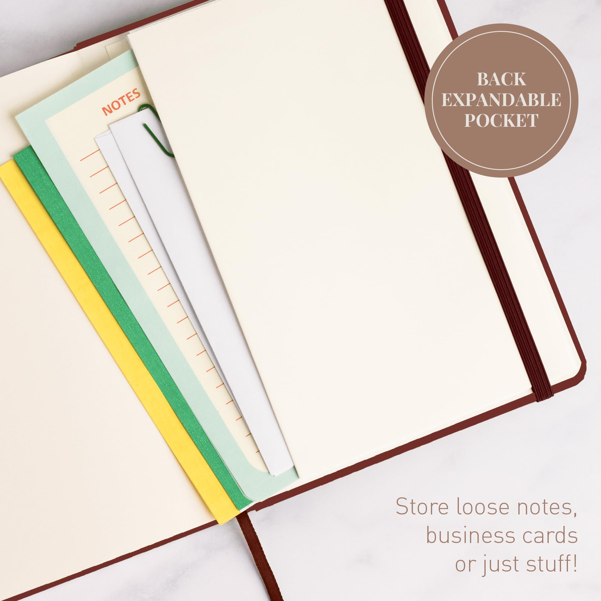 Rileys Kariertes Notizbuch, Hardcover, 120 Seiten (20x15cm) Braun