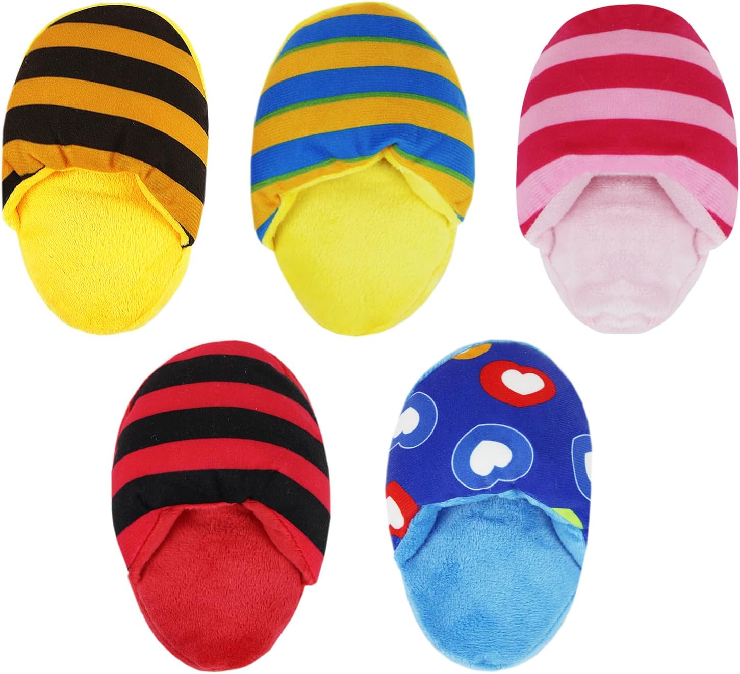 Juguetes Chirriantes para Perros Andiker, Pack de 5, Forma de Zapatilla