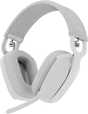 Zone Vibe 100 Lightweight Wireless Over-Ear Headphones with Noise-Cancelling Microphone, Advanced Multipoint Bluetooth Headset, Works with Teams, Google Meet, Zoom, Mac/PC - Offwhite