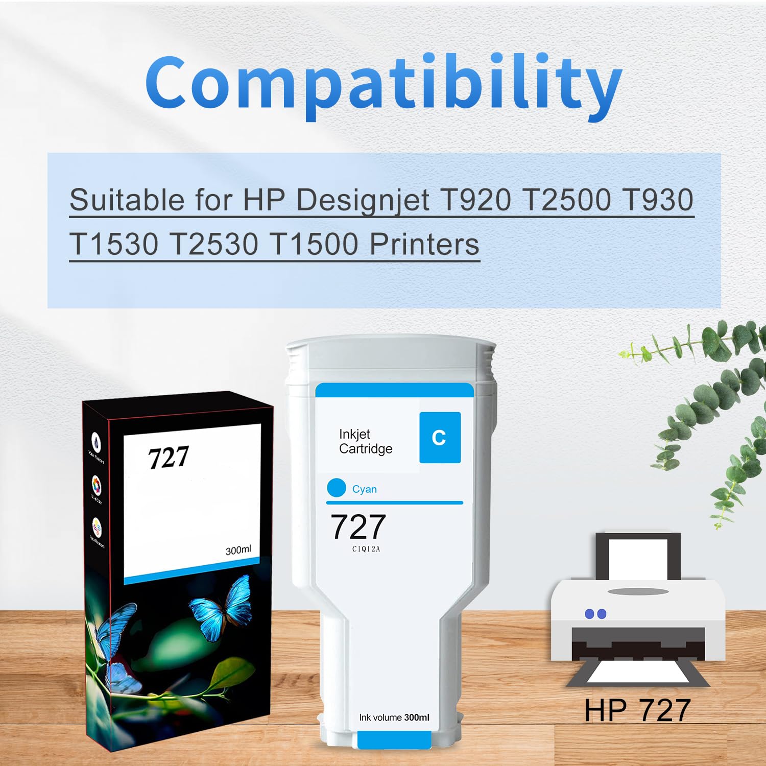 Amazon.co.jp: AYMSous 727 シアン 300ml 染料インク リサイクルインク