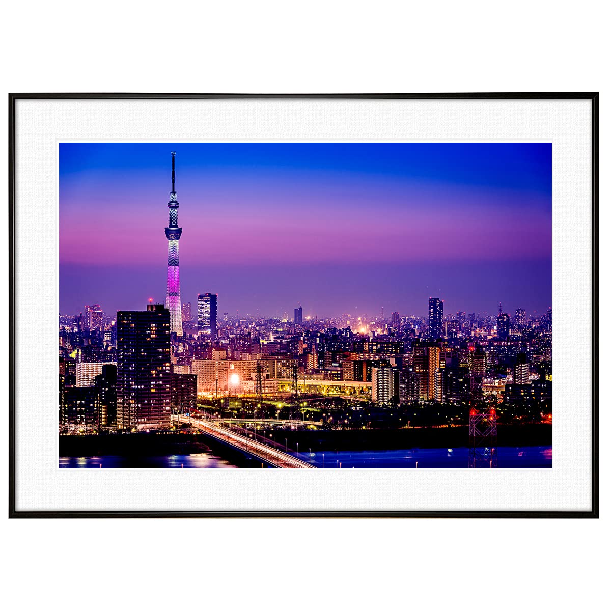 Amazon.co.jp: インテリアアート ポスター 夜景写真 日本 東京スカイ