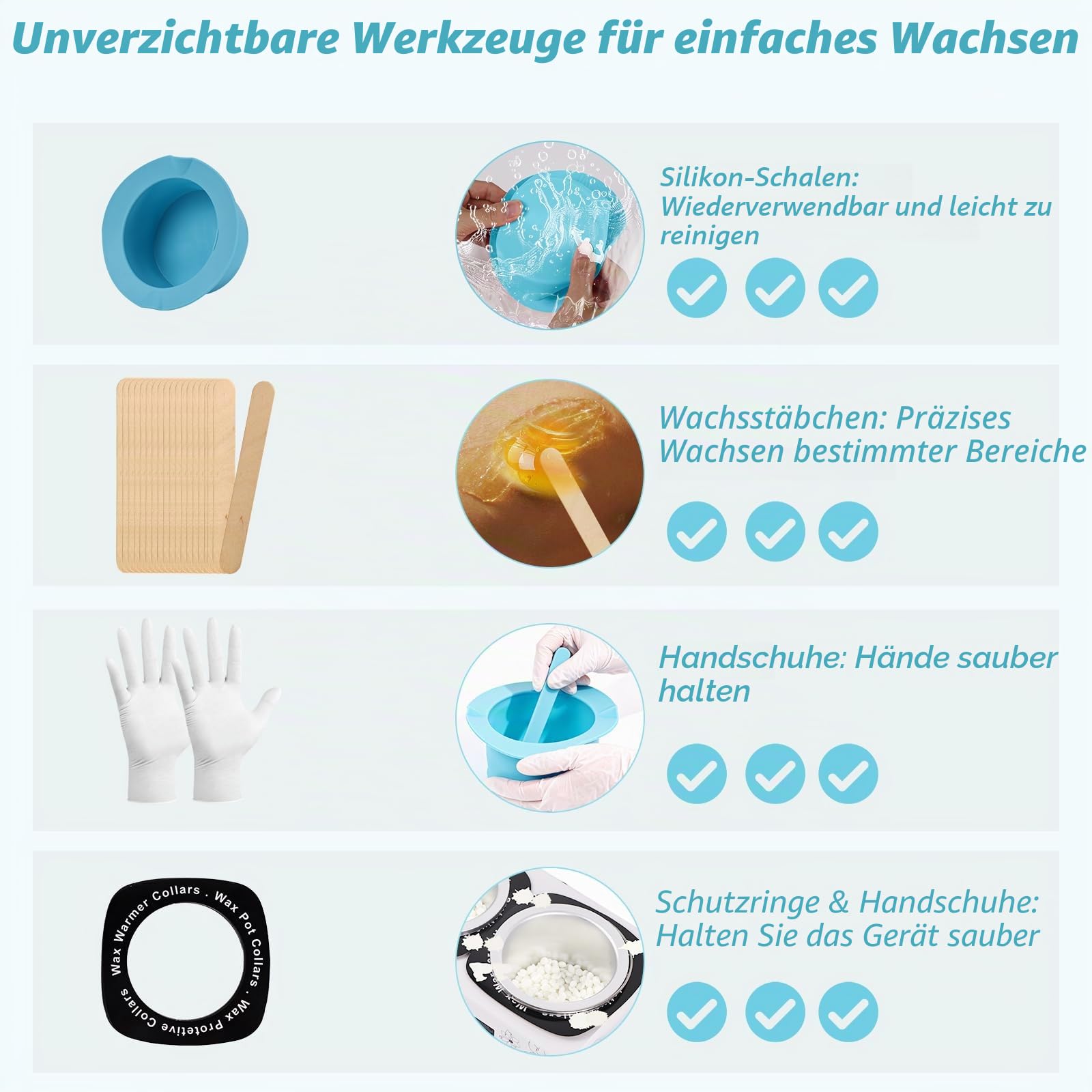 Doppel Wachswärmer mit temperaturanzeige, iklestar Professionelles digitale Wax Maschine zur Haarentfernung für Frauen, Wachs Haarentfernung Kit mit Sticks und Silikonschalen