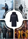 Men‘s Long Hooded Safety Rain Jacket Waterproof Emergency Raincoat Poncho
