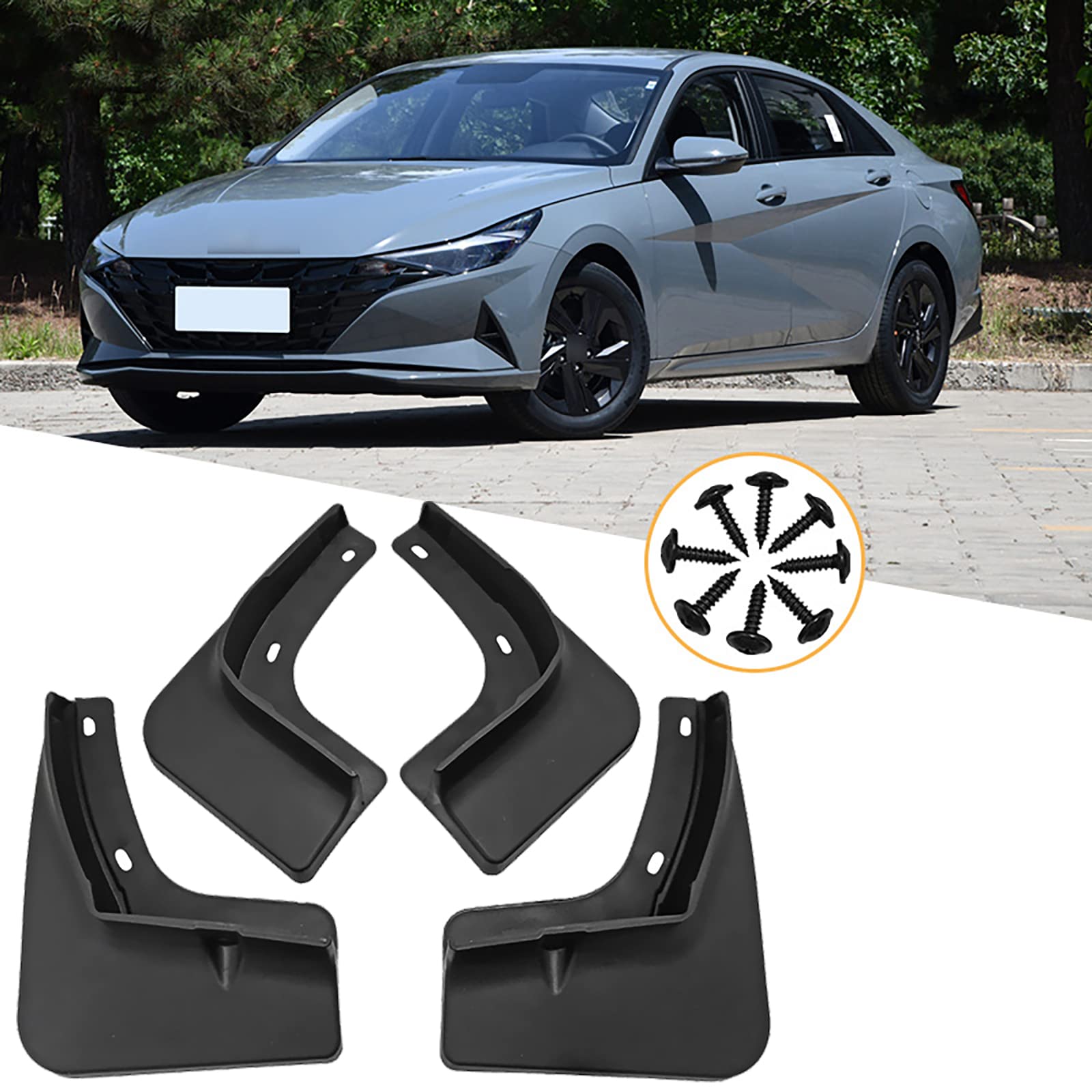 Garde-boue de voiture Hyundai Elantra 2021 bavettes de protection avant arrière 4pcs