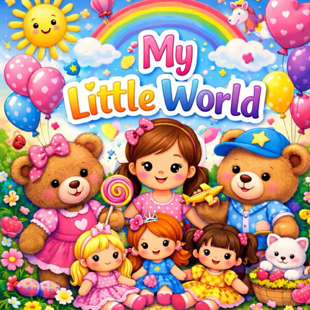 My Little World: A Simple Coloring Book for Little Girls