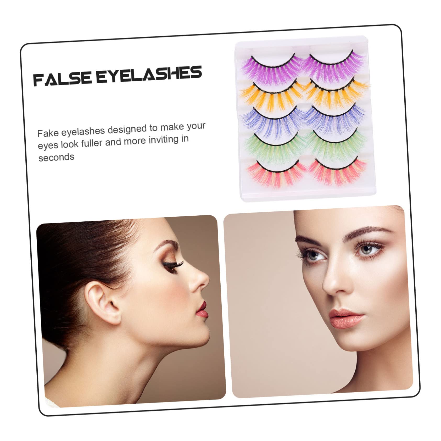 FRCOLOR 4 Set Di Ciglia Finte Soffici E Sottili Singole Per Donne Per Trucco Per Feste Di Halloween Fotografia 5 Paia*4