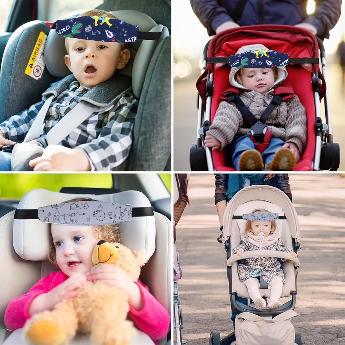 Reposacabezas para asientos de coche, mantenimiento de cuña para niños, coche, ajustable, para niños, diadema para coche, bebé, soporte para viaje, protección del cuello para niños, 2 piezas