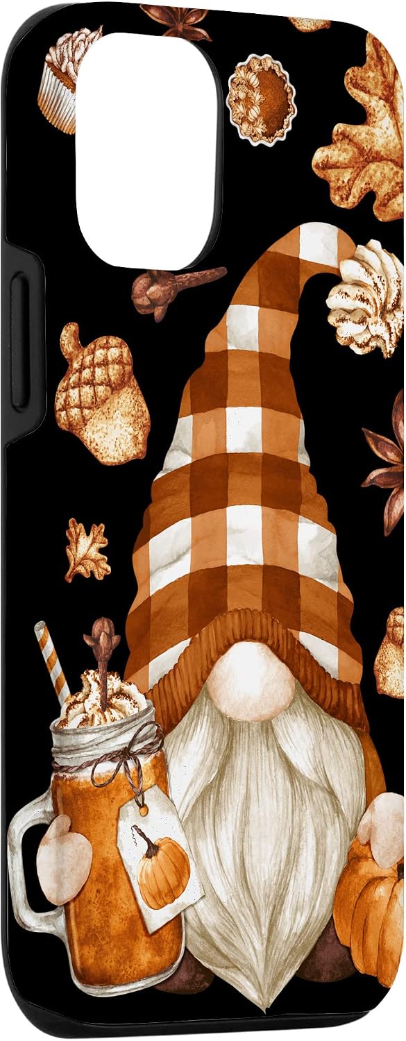 Cute Thanksgiving Pattern For Autum Gnome Love Pumpkin Spice Case for iPhone 12/12 Pro