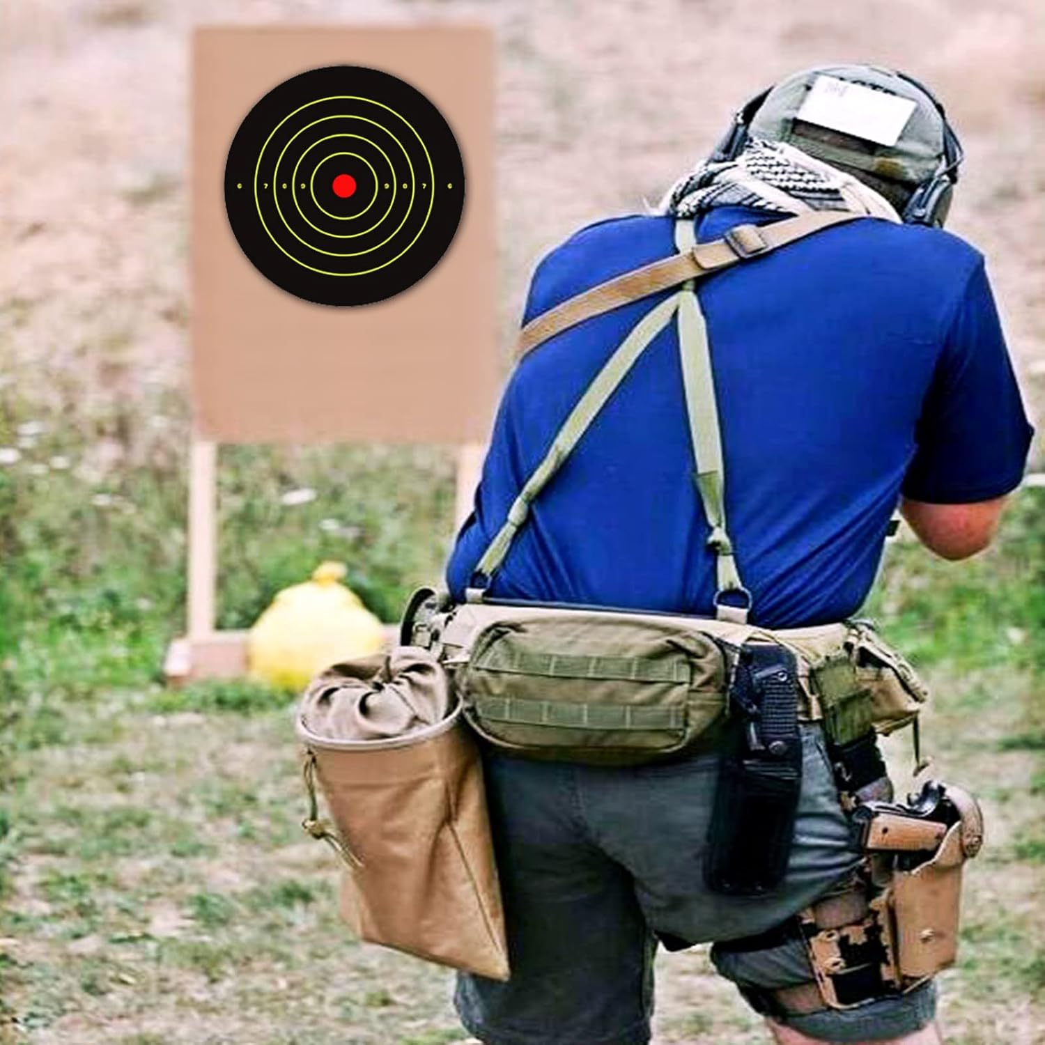 Highwild 8” Paper Targets Silhouette - Splatter Shots Burst Bright Fluorescent Yellow Upon Impact (25 Pack) : Sports & Outdoors