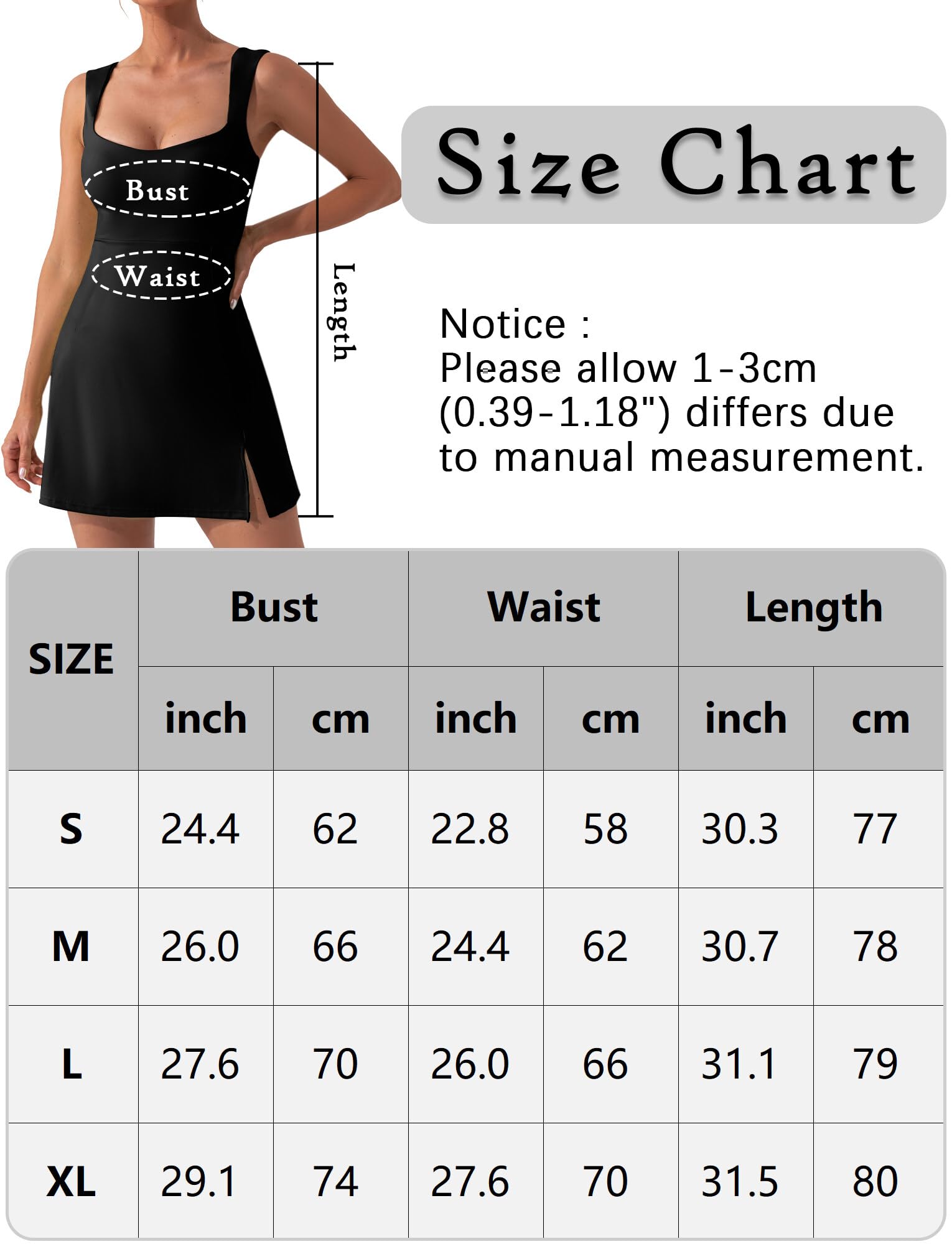 SEAUR Robe de Tennis Femme Robe de Golf sans Manches Femme Été Robe de Sport Moulante Couleur Unie Yoga Gym Fille L