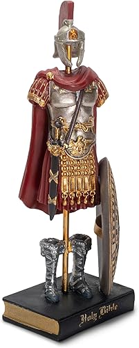Miniatura 4 de Dicksons Armor of God Roman Soldier 9 x 5 Inch Red Resinstone Tabletop Figurine