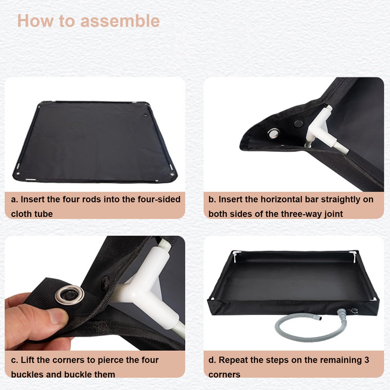 Genérico Plato de Ducha portatil Plegable 80×80×10cm,Base Plegable Impermeable PVC+Oxford,Drenaje Integrado,Ideal Camping,Autocaravana,Mascotas,Baños temporales,Transporte fácil,Uso Exterior,Antimoho