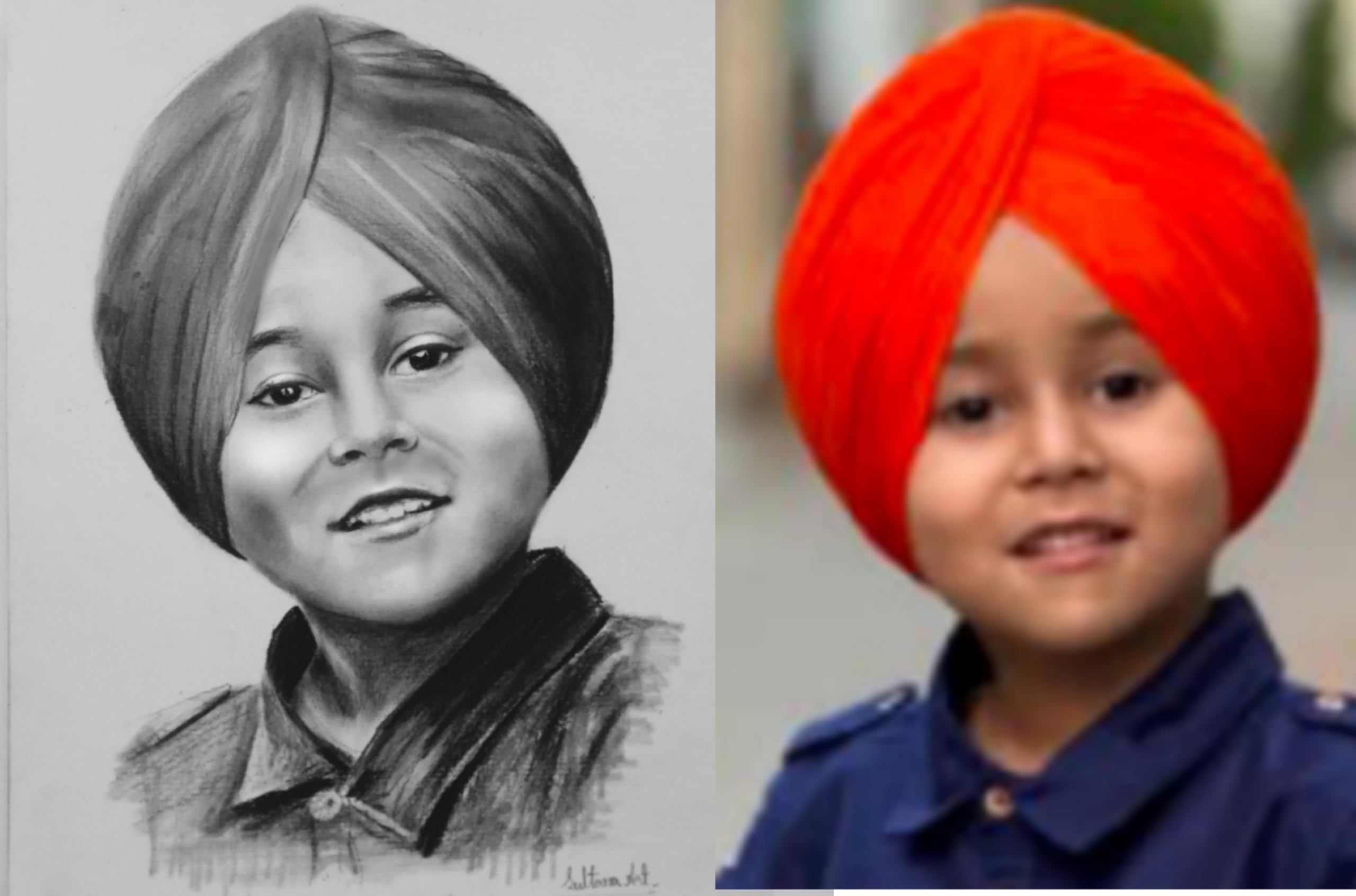 hand made face sketch