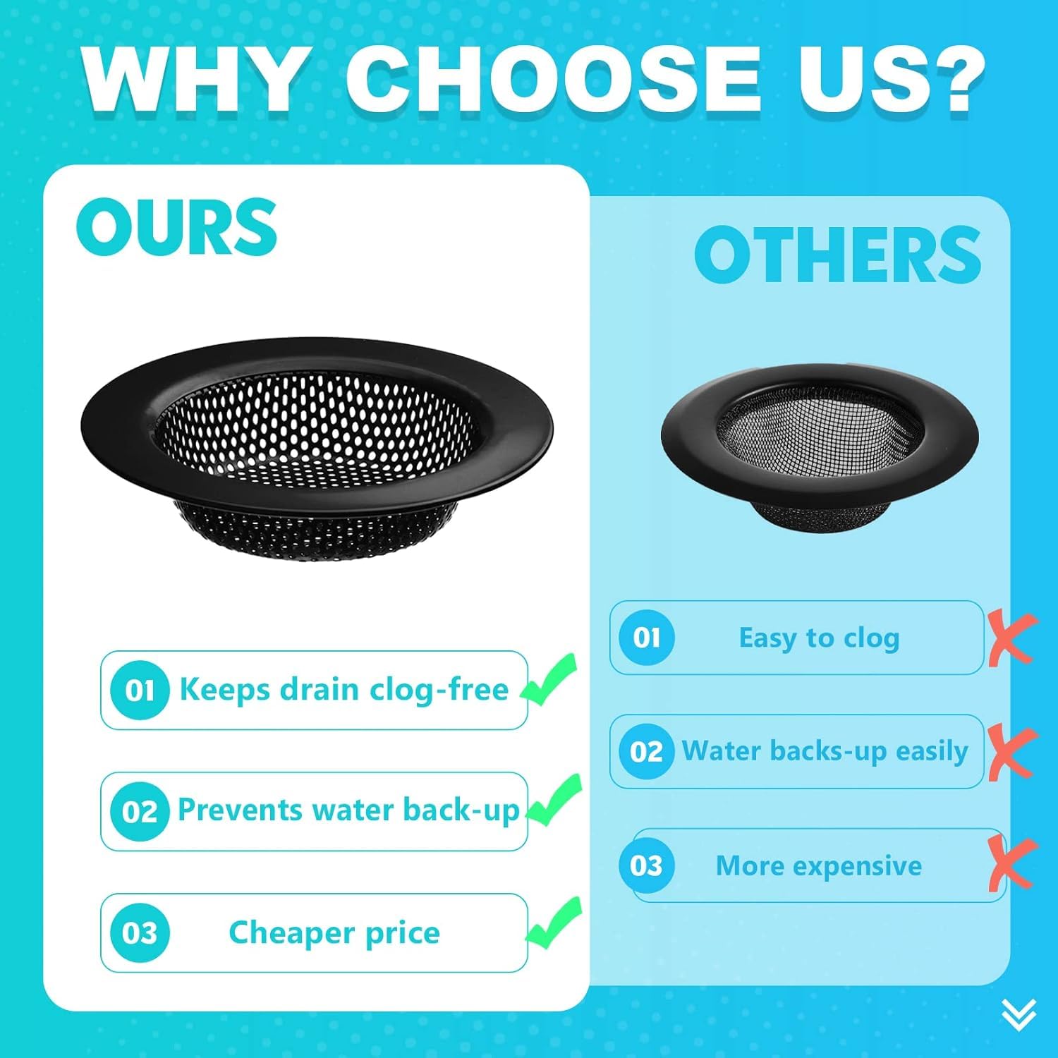 CHIDDHAN Stainless Steel Kitchen Sink Strainer – Heavy-Duty Round Drain Filter for Food Waste, Clog Prevention & Smooth Water Flow | Rust-Proof, Easy to Clean, Long-Lasting Quality (Pack of 1) 4