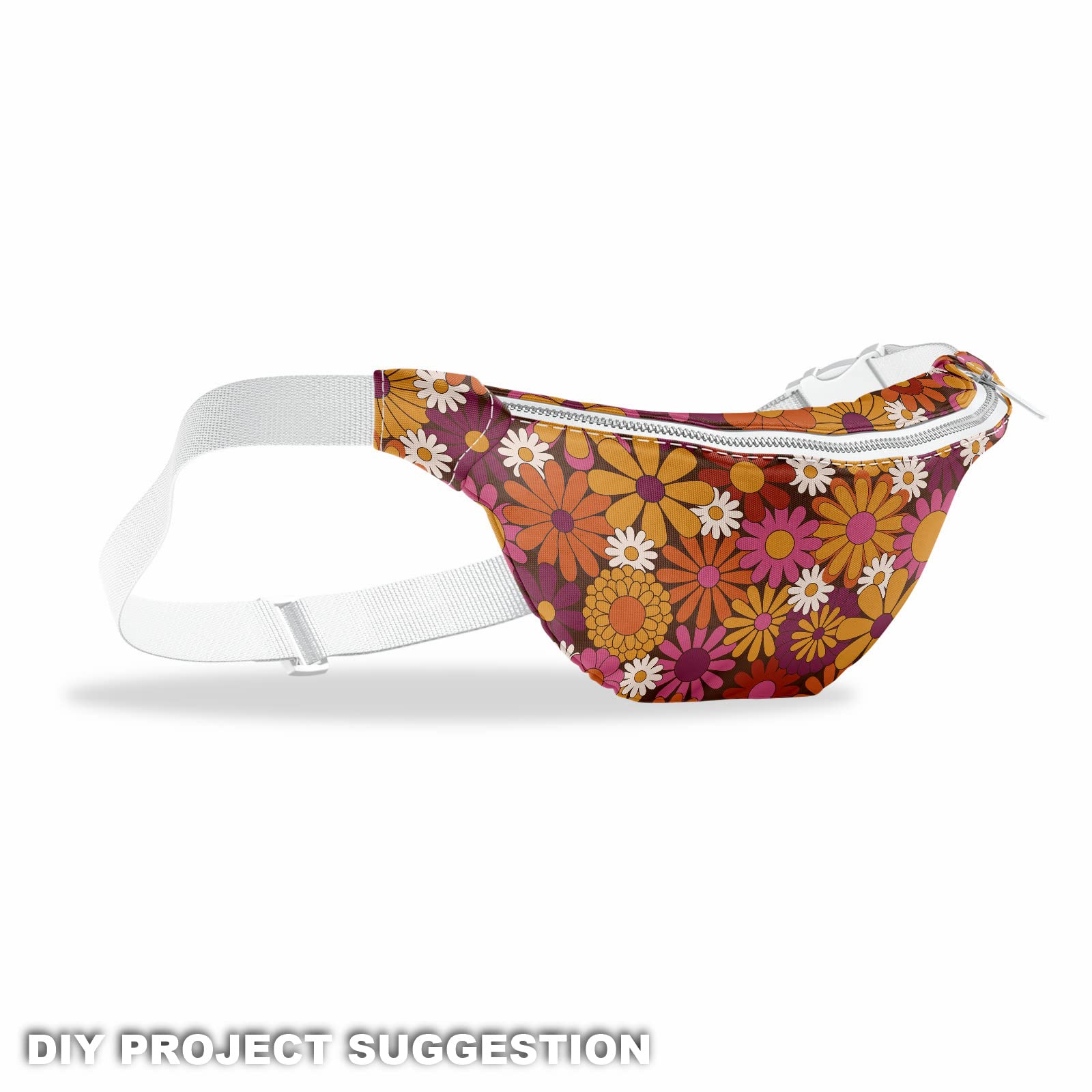 HEKO PANELS Stoff Oxford Wasserdichte Meterware Canvas-Stoff Polyester Stoff Zum Nähen Nähstoffe Dekostoffe Wasserabweisend Blickdicht Blumen Pink Orange 5 Meter 155 x 500 cm