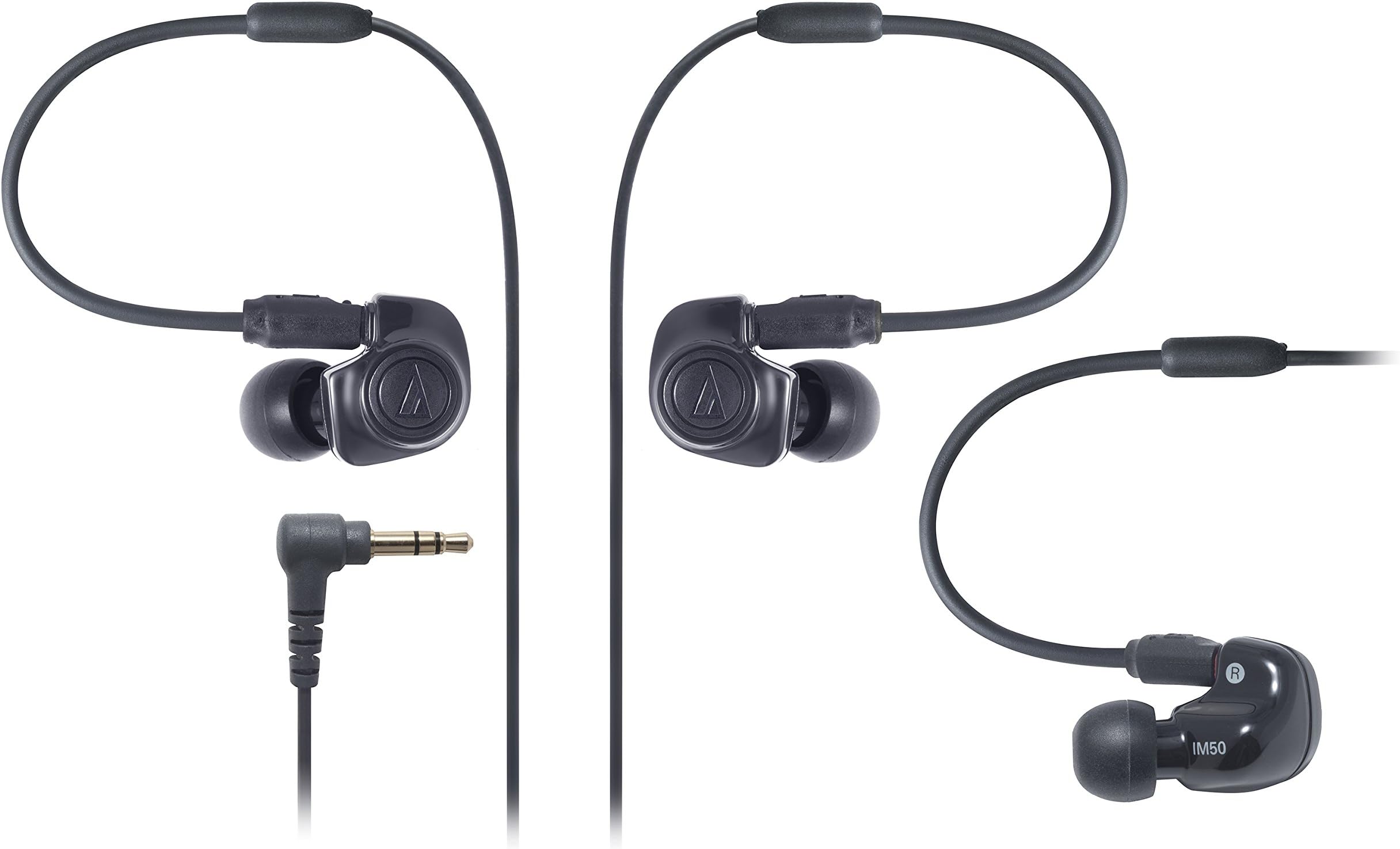 Audio-Technica ATH-IM50 Dual symphonic-driver In-ear Monitor headphones Black (Japan Import)