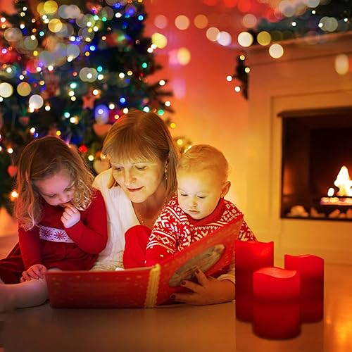 Miniatura 5 de M Mirrowing Velas LED sin llama que funcionan con pilas con control remoto y temporizador, velas realistas sin llama, velas LED de vidrio de