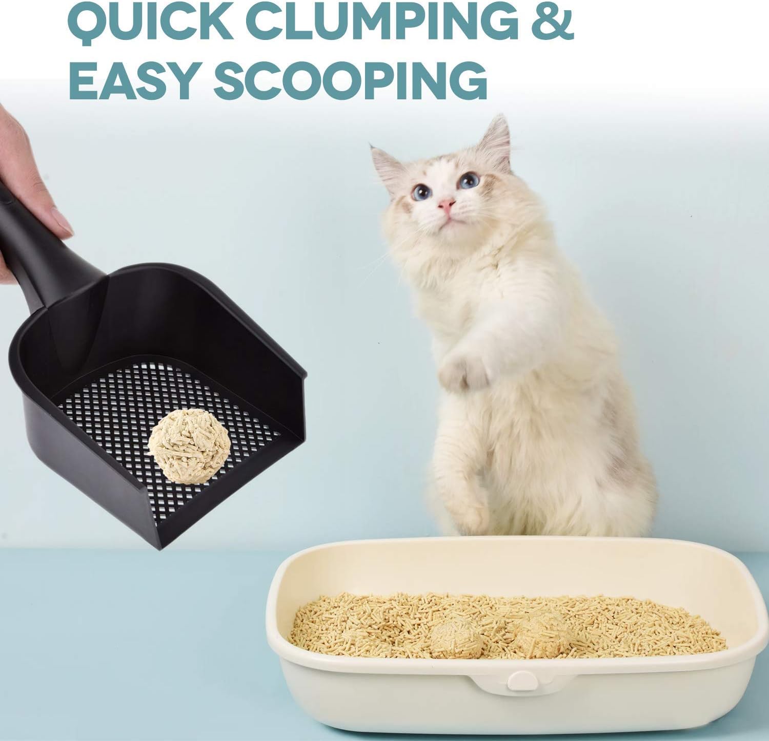 Tofu Cat Litter Natural Cat Litter Clumping Cat Litter Flushable Kitty Litter Cat Litter Unscented Ultra Odor Control Cat Litter Low Tracking Biodegradable Pellets Multi-Cat