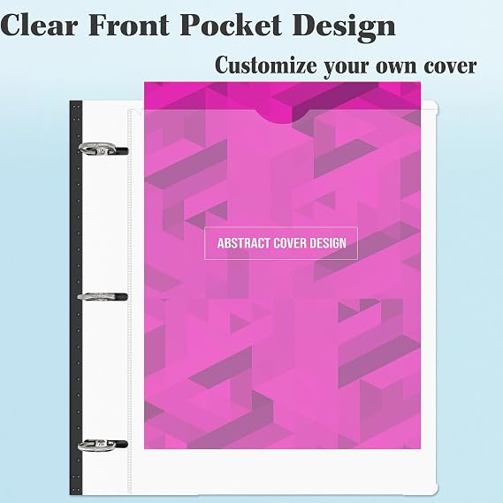 INFUN All-in-one Telescoping Binder Notebook +1 Inch Telescoping 3 Ring Binder - 4PCS -Black