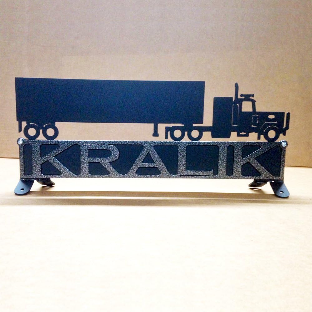 Mail Box Topper with Tractor & Trailer and Personalized Text on Both Sides (Y24)