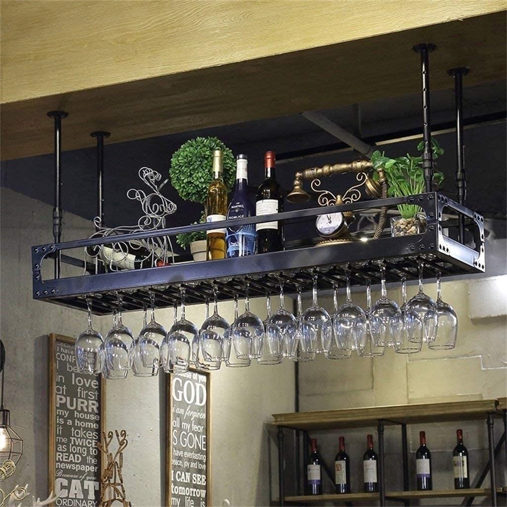 Porte-bouteilles de vin suspendu pour libérer l'espace et ranger vos verres à pied