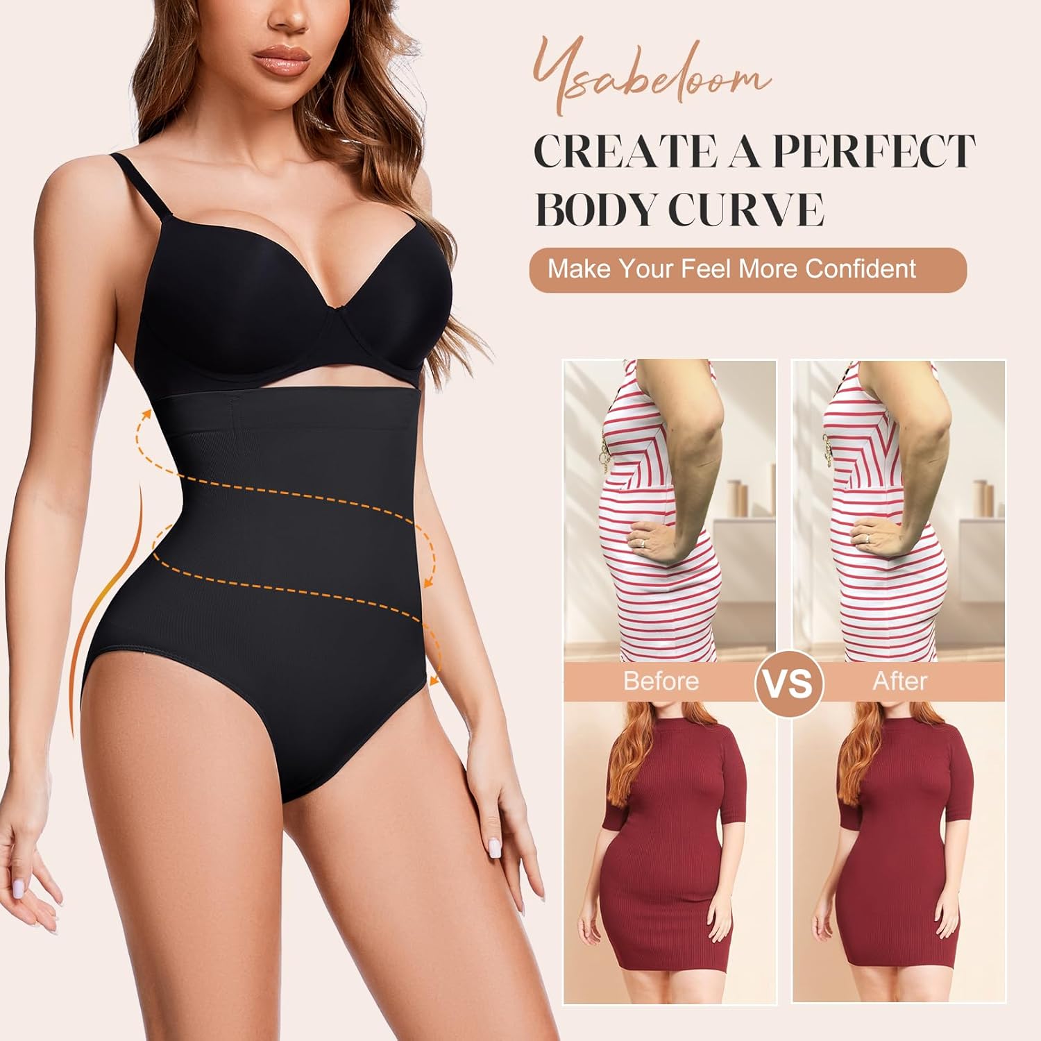 Tummy Control Shapewear Panties for Women High Waisted Shaping Briefs Slimming Body Shaper Underwear - Image 4