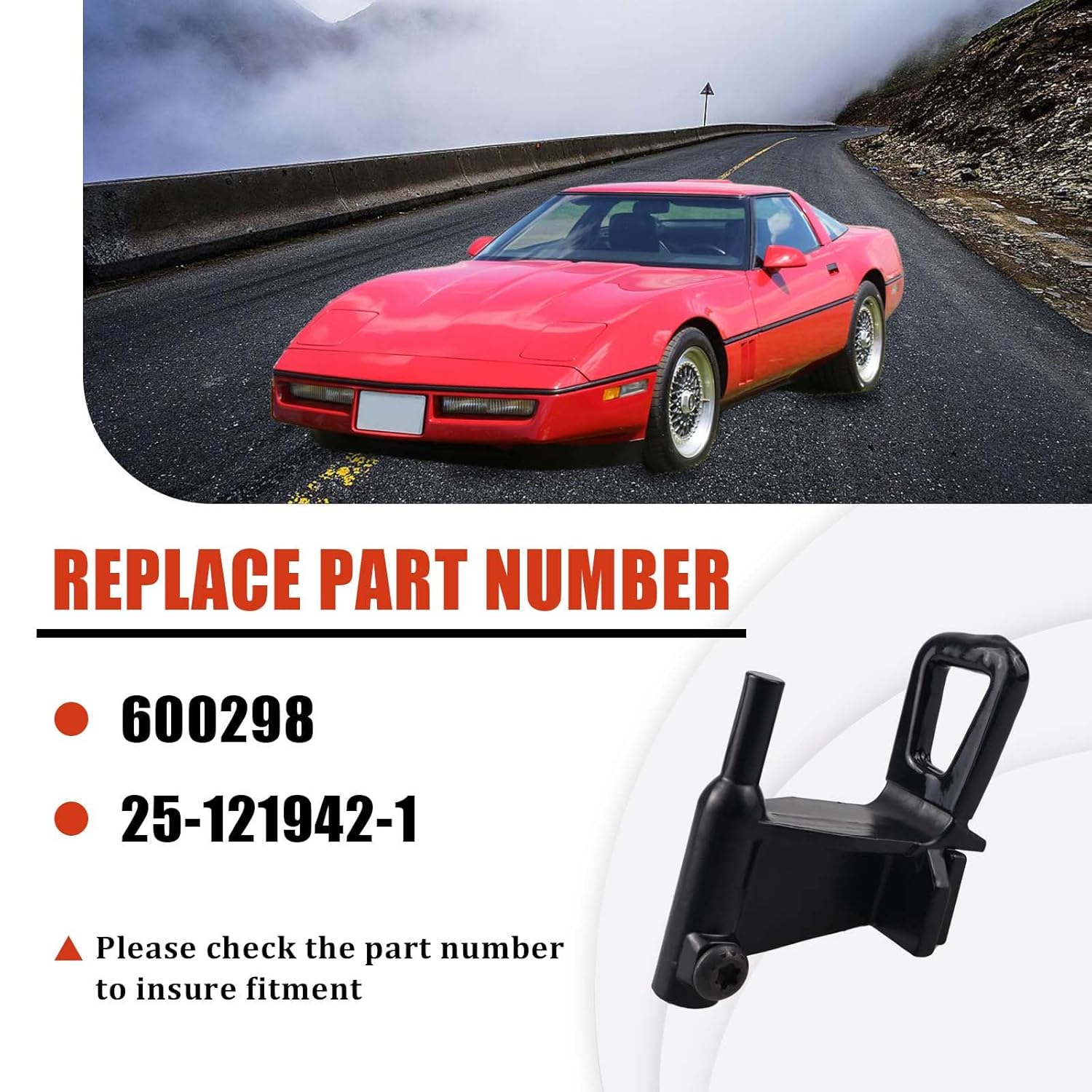 Heavy Duty Coupe Rear Hatch Vent Latch Compatible with C4 1984-1996 Corvette, 84 Through 96 Chevy Corvette, 600298 25-121942-1