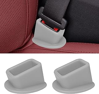 シートベルトバックルホルダー、シリコンカーリアシートベルトバックルブースターで簡単にアクセス可能、ユニバーサルオートセーフティベルトバックルガードカバーでレセプタクルスタンドを立てる子供用直立バックル(グレー)